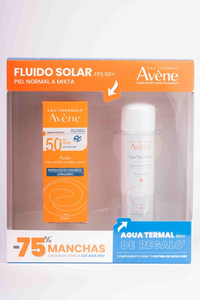 KIT A FLUIDO S/C 50+ 50ML+ AGUA TERMAL 50ML